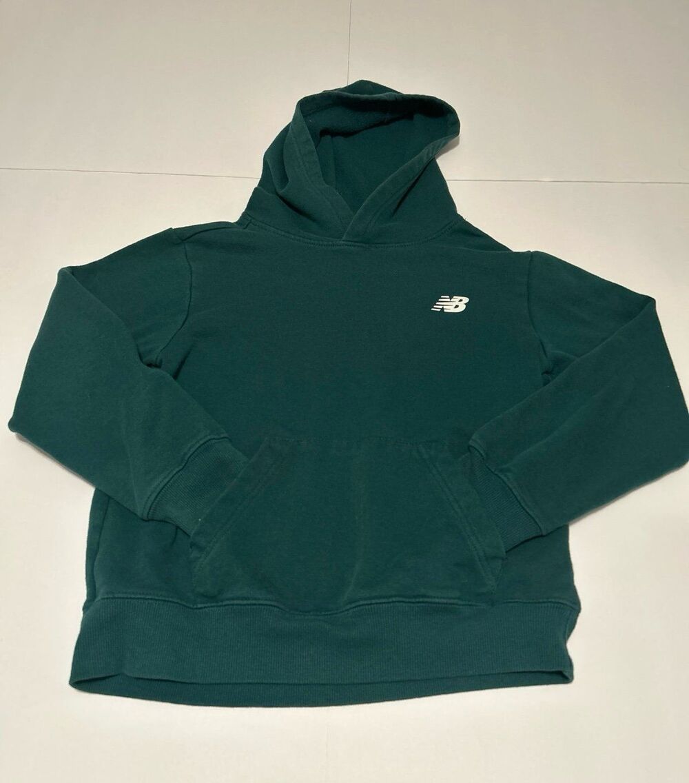 New Balance Boys Size 12 Forest Green Graphic Pullover Hoodie